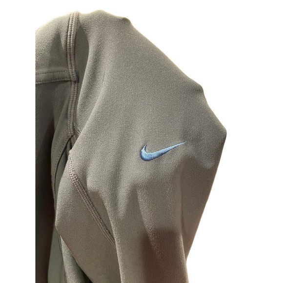 Nike Fit Dry Women's Grey Blue & Bright Blue Full Zip Athletic Collared Jacket - Picture 2 of 11